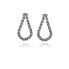 Pendientes Coreanos Super Hada Exquisitos de Gotas de Agua con Diamantes Aguja de Plata S925 Pequeños Elegantes Simples Pendientes de Celebridad de Internet Regalo para Novia