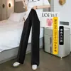 Ropa de mujer talla grande 2026 verano nuevos pantalones de pierna ancha, holgados y finos, adelgazantes y favorecedores, con efecto de caída, pantalones casuales