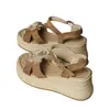 Sandalias de Cuña para Mujer 2026 Verano Nuevo Estilo Casuales Romanas de Suela Gruesa para Usar con Faldas, Ligeras Florales Zapatos de Madre