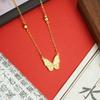 Nuevo collar de oro arena Vietnam lujo ligero mariposa láser cadena clavícula femenina diseño nicho sentido joya suministro al por mayor