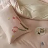 Otoño e Invierno 100S Algodón de Fibra Larga Cepillado Juego de Cuatro Piezas Juego de Tres Piezas de Algodón Puro Funda Nórdica Sábana Bajera Sábana Plana Juego de Cama
