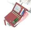 Moda Nueva Cartera Corta para Mujer Cartera Corta de Color Contrastante Cremallera con Borla Ranuras Múltiples para Tarjetas Billetera para Monedas Portatarjetas Bolsa para Monedas