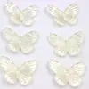 ABS perla sintética perforada blanco cremoso abanico lazo flor tocado accesorios para el cabello cuentas sueltas diy material de cuentas hecho a mano