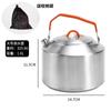Chaleira externa de aço inoxidável 304 personalizada Chaleira portátil para ferver chá Equipamento de acampamento autônomo Chaleira para cozinhar