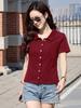 Camisa de Trabajo Básica de Botones de Colores Versátil Cómoda Hombro Normal 2026 Nuevo Estilo de Verano Camisa Interior para Mujer