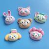 Novos acessórios de resina com cabeça de animal fofo de desenho animado, acessórios de cabelo com cola de creme, material para caneca, papelaria, capa de celular DIY, pacote de materiais