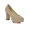 Nuevos Zapatos de Boca Baja para Primavera y Otoño Zapatos Simples de Terciopelo Mate con Tacón Grueso Zapatos Profesionales para Mujer Tallas Grandes 40-43 Zapatos de Comercio Exterior