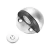 Tapón de Puerta Magnético Semicírculo de Goma con Forma de Tortuga de Acero Inoxidable 304, Tapón de Puerta Anticolisión para Puerta de Cristal Sin Taladro