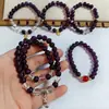 Pulseira Transparente de Cristal Anti-Ametista Círculo Único Pulseira de Círculos Múltiplos Círculo Duplo Qi Roxo Donglai Joias para Venda por Atacado em Lives Transfronteiriças