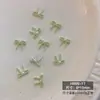 Novos Acessórios para Nail Art Laço de Pérola Versátil Francês Tridimensional Coração Colorido Mini Laço Unhas