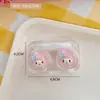 Novo Estojo de Lentes de Contato Desenho Animado Fofo para Meninas, Estojo de Lentes de Contato Mini Portátil e Compacto para Viagem com um Pequeno Espelho Interno