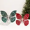 Nuevas decoraciones de Navidad 2026: Adornos de mariposa realistas, Decoraciones navideñas DIY, Adornos colgantes de mariposa