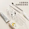 Copo de enxaguante bucal doméstico muito estiloso, caixa de armazenamento três em um para artigos de higiene pessoal, copo de escova de dentes portátil, copo de enxaguante bucal de grande capacidade para viagens