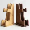 Estante de Almacenamiento de Madera Maciza para Escritorio para Auriculares y Controladores de Juegos, Soporte de Doble Posición, Almacenamiento y Exhibición Dos en Uno