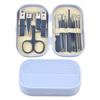Set de cortaúñas portátil para traje de 14 piezas para manicura en casa, cortaúñas, cuchara para oídos, aguja para acné, herramienta de belleza para nail art