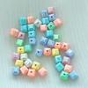 8mm gelo transparente cor sólida uv cor banhado diamante pequeno quadrado contas DIY celular cadeia de contas colar frisado material acessórios de jóias