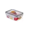Conjunto Retangular Multipeças de Caixa Selada Doméstica de Grau Alimentício para Conservar Frescor Caixa de Armazenamento para Geladeira Armazenamento na Cozinha Caixa de Refeição Conveniente