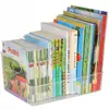Caja de almacenamiento de libros ilustrados para escritorio infantil, organizador de escritorio transparente para estudiantes, solución de almacenamiento de libros, gran capacidad, acrílico