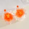 Pendientes de Flor de Rafia Transfronterizos Europeos y Americanos Pendientes Estilo Resort de Playa Moda Personalizada Pendientes de Gama Alta para Mujer