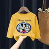 H2144# Camiseta de Algodón de Manga Larga Estilo Western para Niños Nueva Chaqueta con Estampado de Dibujos Animados para Hombres y Mujeres Camiseta Básica para Niños Moda Infantil