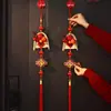 Adorno Colgante Fruta Roja Carácter Fu Año de la Oveja 2027 Decoración de Año Nuevo Colgante Festival de Primavera Manija de Puerta de Año Nuevo Sala de Estar Atmósfera Festiva
