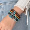 TEMU Traje Estilo Bohemio Transfronterizo Pulsera Botas Colgante Cuentas de Madera Elástico Pulsera de Mujer Pulsera de Hombre