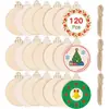 Colgantes de Navidad, Suministros para Decoración del Hogar, Artesanías de Madera, Virutas de Madera, Accesorios para Árbol de Navidad, Regalos Navideños, Colgantes Pintados a Mano