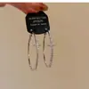 Llenos de Picante~Estilo Chica Caliente Milenial Pendientes de Aro Grandes con Cruz de Diamantes Brillantes para Mujer, Aros Lisos Exagerados, Accesorios Únicos para Orejas