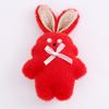 Muñeco de Conejo de Peluche Relleno de Algodón Tocado Broche Llavero Accesorio DIY para Zapatos y Calcetines Ropa de Dibujos Animados Accesorio Adorno