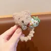 Elástico de Cabelo de Veludo de Alta Qualidade com Pom-Pom, Novo Estilo 2026, Elástico para Coque com Laço, Scrunchie de Ursinho Delicado para Mulheres