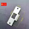 Placa guia de porta de lingueta única, placa de fechadura interna de porta com trava de esfera, placa metálica de batente de porta, painel, peça de travamento, acessórios de fechadura
