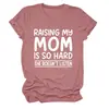 Criando Minha Mãe Amazon Ebay Site Independente Comércio Exterior Transfronteiriço Confortável Simples Camiseta Feminina Gola Redonda Manga Curta