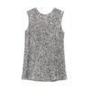 Vestido corto sin mangas con lazo trasero de moda nueva para comercio exterior de mujeres europeas y americanas, con decoración de lentejuelas para fiesta
