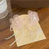 Pendientes Largos de Malla con Flor y Borla de Cristal, Estilo Bosque, Frescos y Sencillos, Pendientes Versátiles y Exquisitos para Mujer