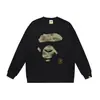 Comercio exterior transfronterizo marca de tendencia estilo japonés BAPE cabeza de tiburón estampado de letras unisex sudadera con cuello redondo colección