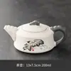 Olla con asa de cerámica gruesa olla individual de cerámica juego de té Gongfu para el hogar olla para preparar té de hierbas olla Xishi dispositivo para preparar té gran capacidad