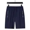Pantalones Cortos Elásticos de Seda de Hielo Talla Grande para Hombre, Verano Finos de Secado Rápido, Holgados de Talla Grande, Pantalones Cortos Deportivos Talla Grande