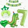 Sombrero de cumpleaños lindo para bebé transfronterizo, set de globos de dinosaurio pequeño, decoración de escena de cumpleaños para niños, regalo para el primer cumpleaños