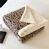 Manta Jacquard com Estampa de Leopardo Catiônica de Camada Dupla Transfronteiriça Manta de Tafetá Espessa de Inverno Manta Lenço de Cochilo