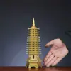 Torre Wenchang Seiko de Latón Puro Decoración de Bendición China Adornos para el Hogar Sala de Estar Oficina Estudio de Estudiante Dormitorio