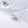 Yashi Liv Joyería de Moda Estilo Frío Colgante Geométrico Plata 925 Collar Simple Clásico Collar Hueco con Letra
