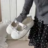 Sapatos Femininos Mary Jane Florais com Laço 2026 Novo Verão Sola Macia Retrô Com Saias Rasteirinhas Planas Sapatilhas Femininas