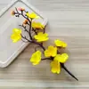Galhos de Flor de Ameixeira Simulados, Flor de Ameixeira de Inverno Estilo Chinês, Flores de Pessegueiro, Flores Artificiais, Enfeites de Decoração para Casa, Enfeites para Bolo de Aniversário, Pacote com 10 Transfronteiriço