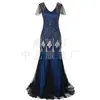 Vestido de Lentejuelas Retro Transfronterizo Europeo y Americano de los años 1920 Vestido Largo de Noche Talla Grande para Fiesta de Banquete Vestido de Mujer de Comercio Exterior