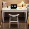 Escritorio de Madera Maciza para el Hogar, Escritorio Pequeño de Noche para Apartamento, Mesa Larga de Estudio para Estudiantes en el Dormitorio, Escritorio de Computadora para Adultos