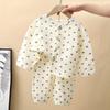 Conjunto de Pijama Infantil Bebê Desenho Animado Algodão Puro Gaze Meninos e Meninas Gaze de Algodão Manga Nove Quartos Roupa de Casa Roupas de Casa para Meninas