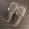 Pantuflas Desechables de Hotel al por Mayor Salón de Belleza Hospitalidad Hotelera de Punta Abierta Todo Incluido B&B Suela Antideslizante Pantuflas de Algodón y Lino