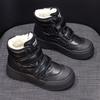 Botas de Neve Femininas Tendência 2026 Outono e Inverno Novas Sola Grossa Antiderrapante Estilo Coreano Pelúcia Espessada Estilo Pão Sapatos de Algodão