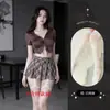 Conjunto de lencería sexy Ai Ruru campus qqny para mujer, uniforme jk de cuadros puro deseo, atuendo coqueto para bustos pequeños 5754