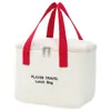 Bolsa Térmica Quadrada Personalizada Lancheira Bolsa Venda Quente Transfronteiriça Para Trabalhadores de Escritório com Arroz Bolsa de Almoço Portátil Isolamento de Folha de Alumínio Espessada